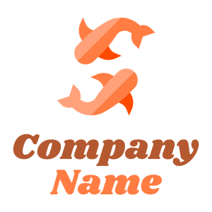 Fish logo on a White background - Abstrait
