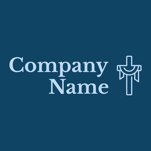 Cross logo on a Blue Stone background - Religion