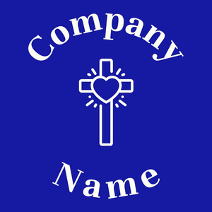 Cross logo on a Egyptian Blue background - Religiosidade