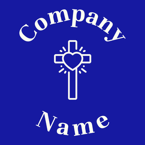 Cross logo on a Egyptian Blue background - Religion