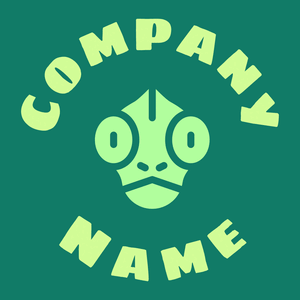Iguana logo on a Deep Sea background - Animales & Animales de compañía