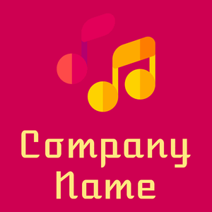 Musical notes logo on a red background - Entertainment & Kunst