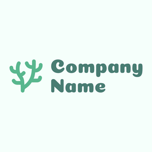 Coral logo on a Mint Cream background - Abstract
