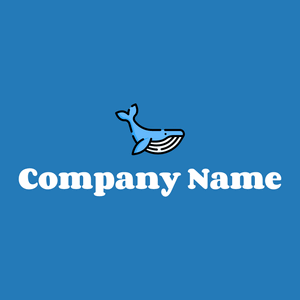 Whale logo on a Pelorous background - Abstracto