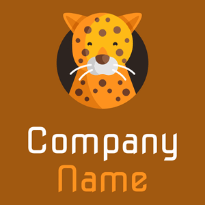 Leopard logo on a Golden Brown background - Animaux & Animaux de compagnie