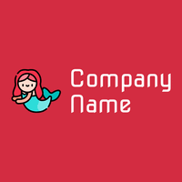Mermaid on a Brick Red background - Juegos & Entretenimiento