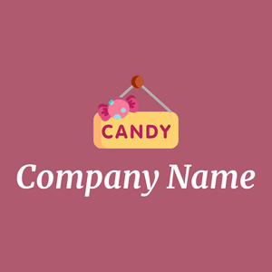 Candy logo on a red background - Abstrakt