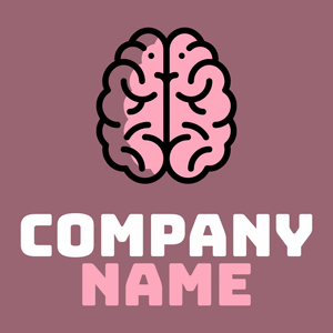 Brain logo on a Mauve Taupe background - Medicina & Farmacia
