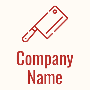 Butcher knife logo on a White background - Comida & Bebida