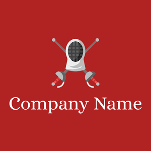 Fencing on a Fire Brick background - Sport