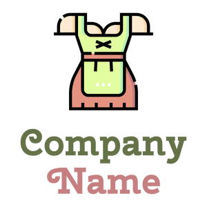 Green Dirndl logo on a White background - Abstrato