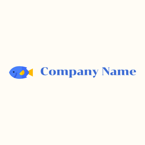 Dodger Blue Blue tang fish on a Floral White background - Sommario