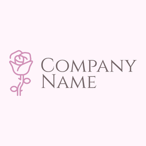 Outlined Rose logo on a Lavender Blush background - Computer