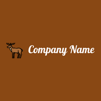 Deer logo on a Brown background - Animais e Pets