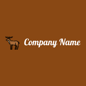 Deer logo on a Brown background - Animais e Pets