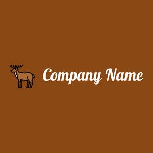 Deer logo on a Brown background - Animali & Cuccioli