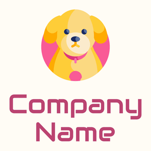 Puppy logo on a Floral White background - Tiere & Haustiere