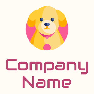 Puppy logo on a Floral White background - Dieren/huisdieren