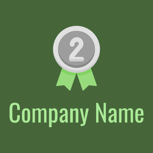 Medal logo on a Green House background - Domaine sportif