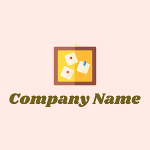 Board logo on a Misty Rose background - Abstracto