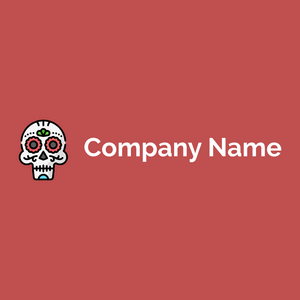 Mexican skull logo on a Sunset background - Abstracto