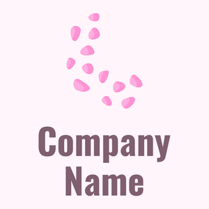 Flower petals logo on a Lavender Blush background - Computer