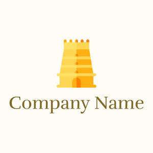 Temple logo on a Floral White background - Abstrait