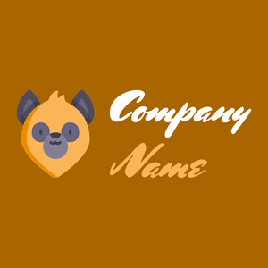 Hyena logo on a Tenne (Tawny) background - Animales & Animales de compañía