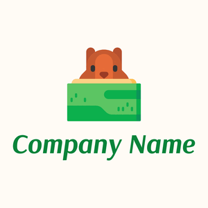 Groundhog logo on a Floral White background - Abstrakt