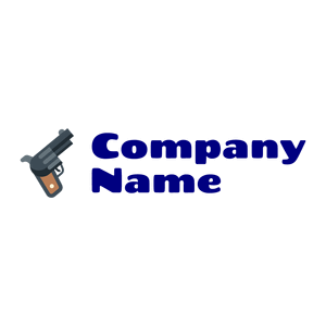 Grey gun logo on a white background - Security