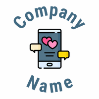 Dating app logo on a White background - Kommunikation