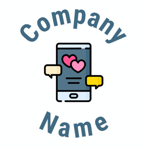 Dating app logo on a White background - Communications