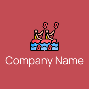 Rafting logo on a Fuzzy Wuzzy Brown background - Deportes