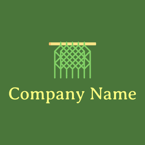 Macrame logo on a Fern Green background - Arte & Intrattenimento
