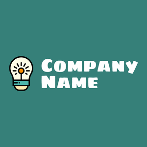 Lightbulb logo on a Genoa background - Abstrait