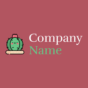 Cactus logo on a Blush background - Abstracto