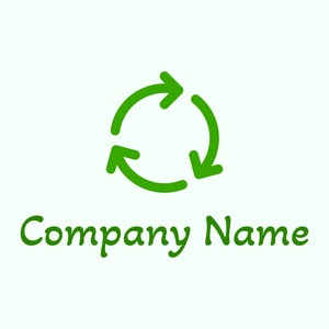 Recycle logo on a Mint Cream background - Environmental & Green