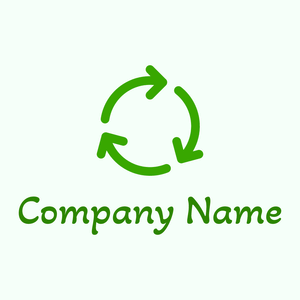 Recycle logo on a Mint Cream background - Medio ambiente & Ecología