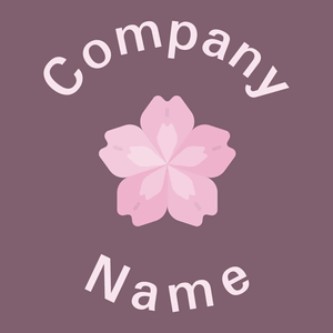 Cherry blossom logo on a Light Wood background - Floral