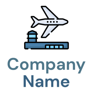 Airport and plane on a White background - Industria