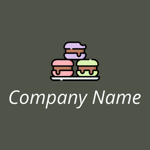 Macarons logo on a Cabbage Pont background - Alimentos & Bebidas