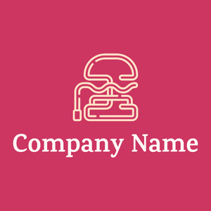 Neon logo on a Old Rose background - Abstracto