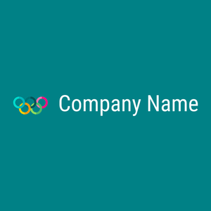 Olympic games logo on a Teal background - Abstract