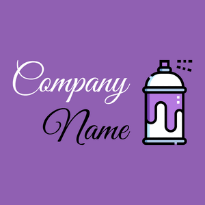 Paint spray logo on a Deep Lilac background - Arte & Entretenimiento