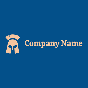 Helmet logo on a Dark Cerulean background - Abstracto