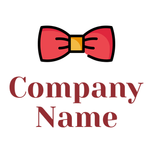 Red Bow tie logo on a White background - Mode & Schönheit