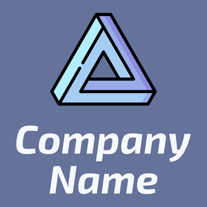 Penrose triangle logo on a Waikawa Grey background - Abstrakt