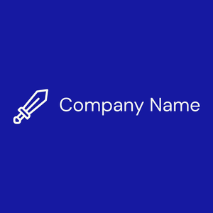 Sword logo on a Egyptian Blue background - Entertainment & Arts