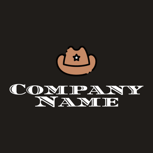Cowboy logo on a Bokara Grey background - Abstracto