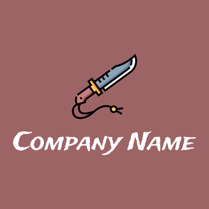 Knife logo on a copper rose background - Domaine sportif